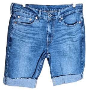 Levi's Men's Waist 30 Cotton Upcycled Cut off Cotton Stretch Denim Jean Shorts